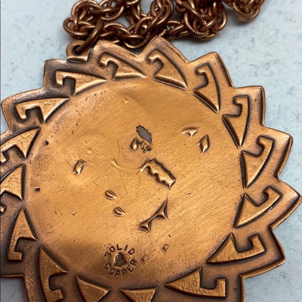 SALE! Solid copper southwestern design pendant - Picture 4 of 6